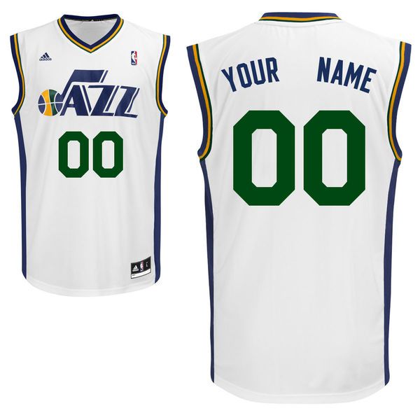 Adidas Utah Jazz Youth Custom Replica Home White NBA Jersey->customized nba jersey->Custom Jersey
